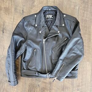 Black Leather Men's Motorcycle Jacket